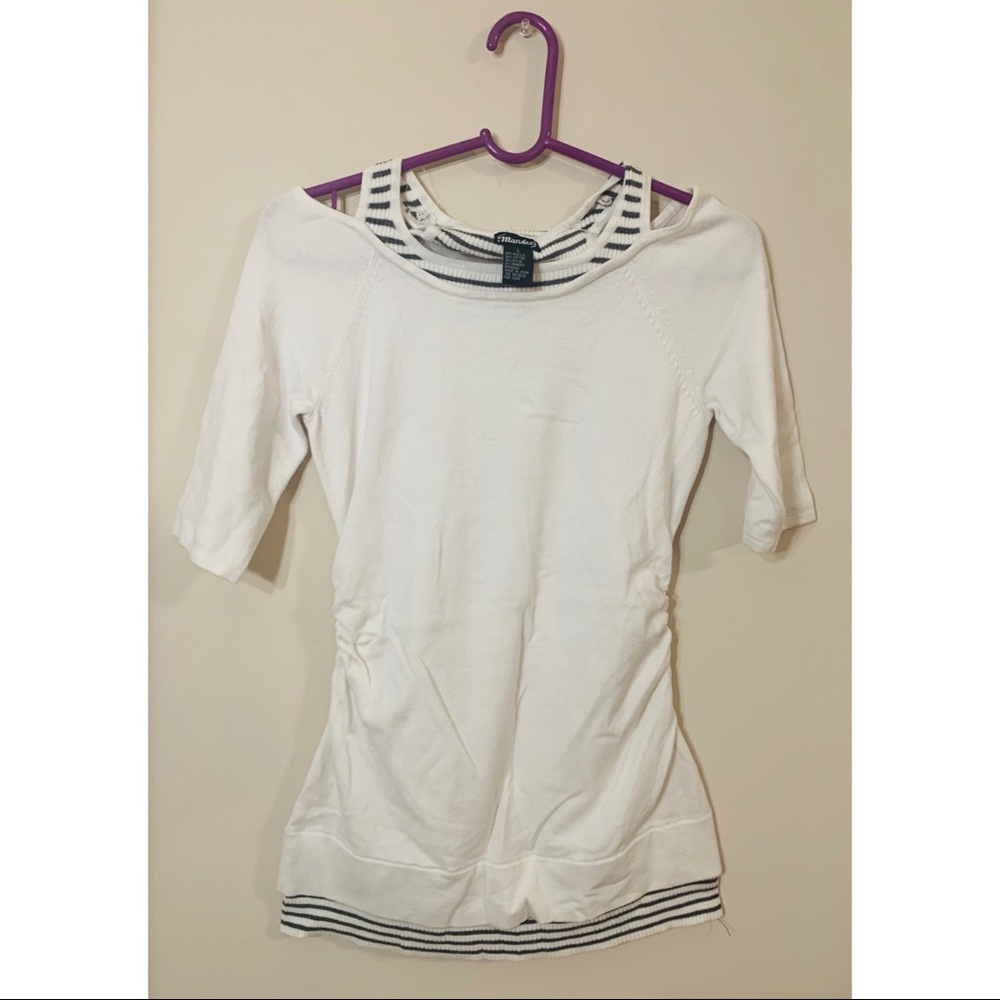 NWOT Mandee Cold Shoulder Top